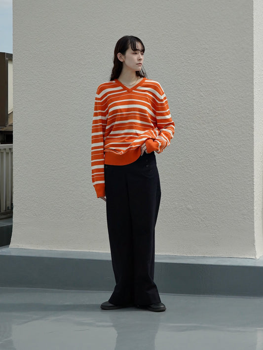 Random Border Knit Pullover