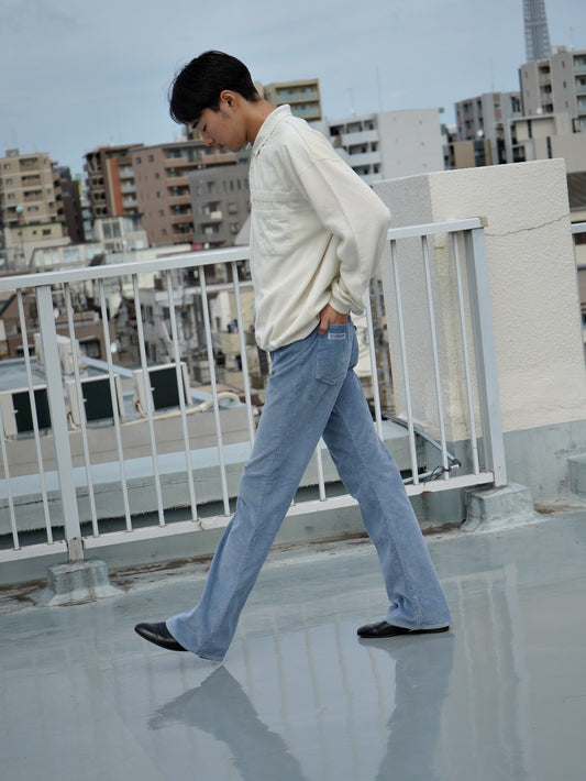Smoky Blue Corduroy Pants