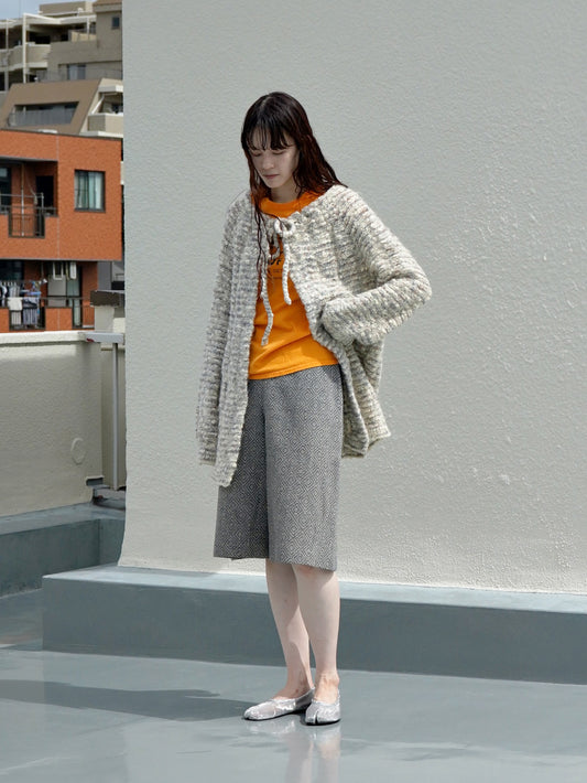 Slub Yarn Over Knit Cardigan